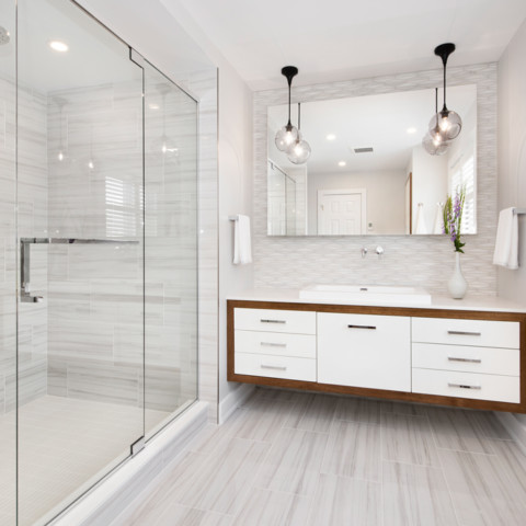 Modern White Bathroom Ottawa